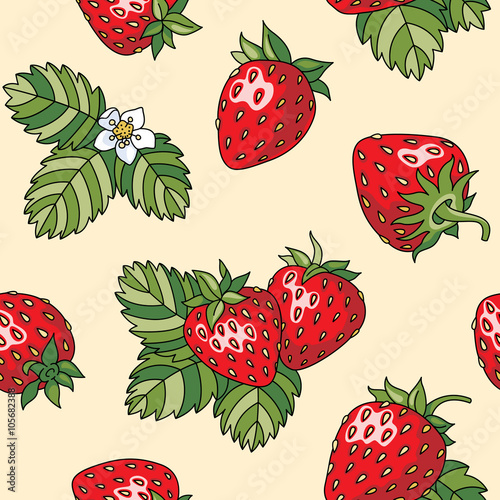 Strawberry seamless pattern