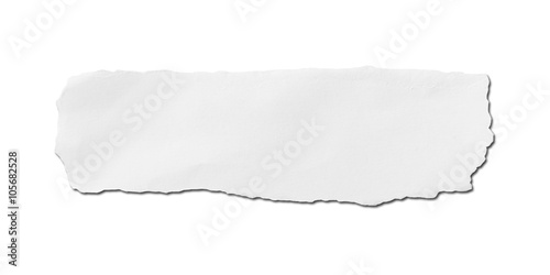 white torn paper isolated over white background with clipping path. photo