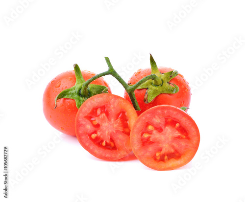  tomatoes  on white  background