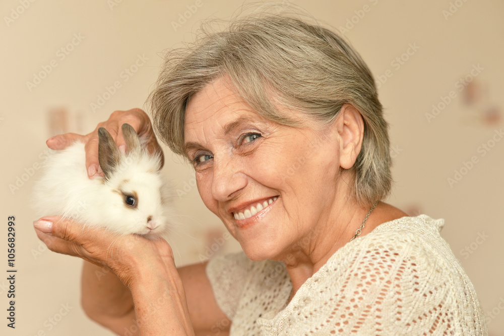 Happy elderly woman Happy elderly woman