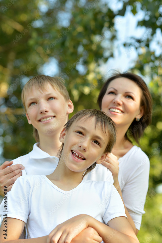 mother with her sons