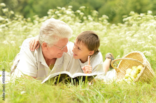 Grandfather and his grandson