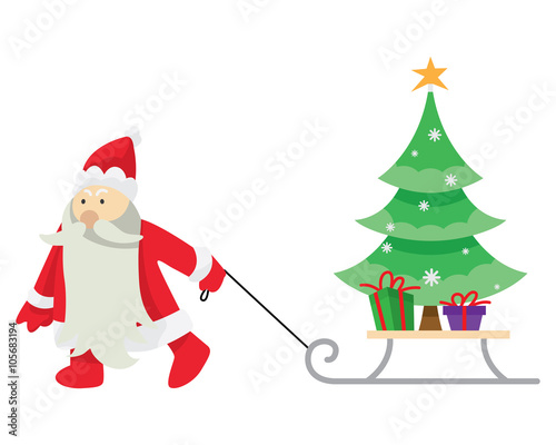 Santa Clause - Tree Sleigh