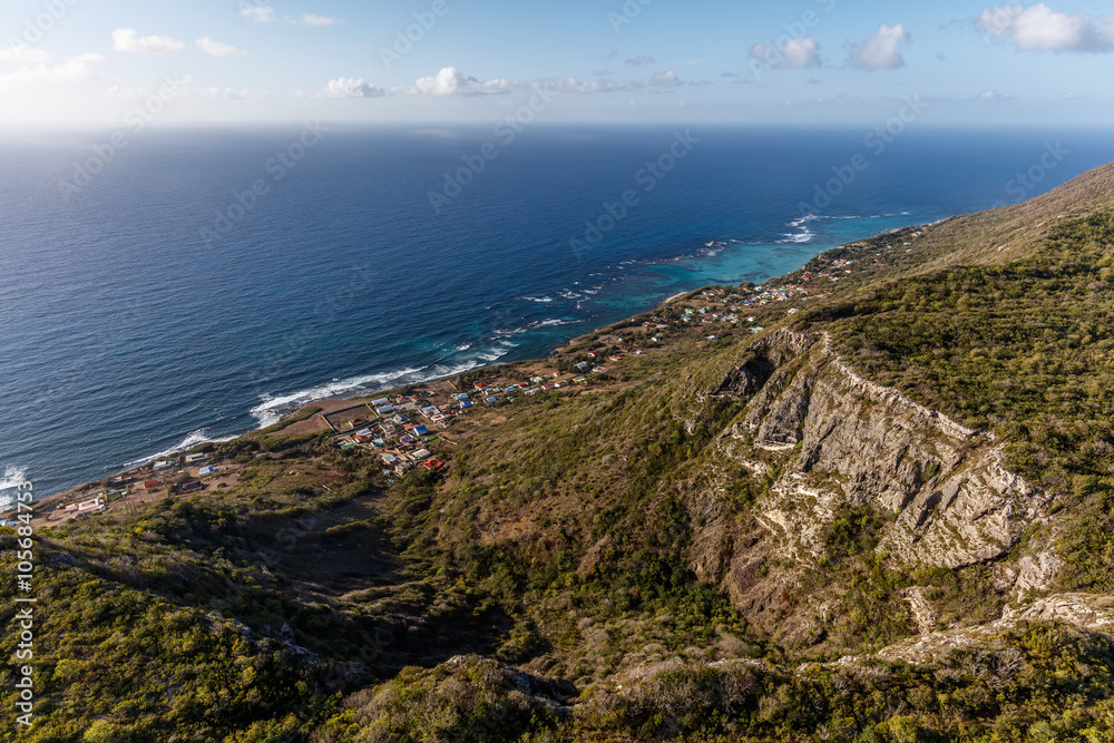 Guadeloupe, île de la Désirade, vue aérienne Guadeloupe, île de la Désirade, vue aérienne