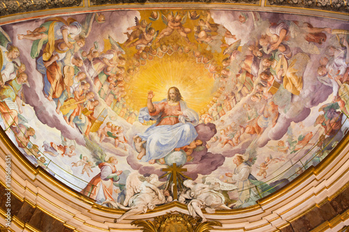Rome - fresco of Christ the Redeemer in Glory - Basilica di Santi Giovanni e Paolo.