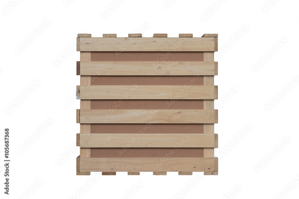 render of a wooden box, isolated on white render of a wooden box, isolated on white