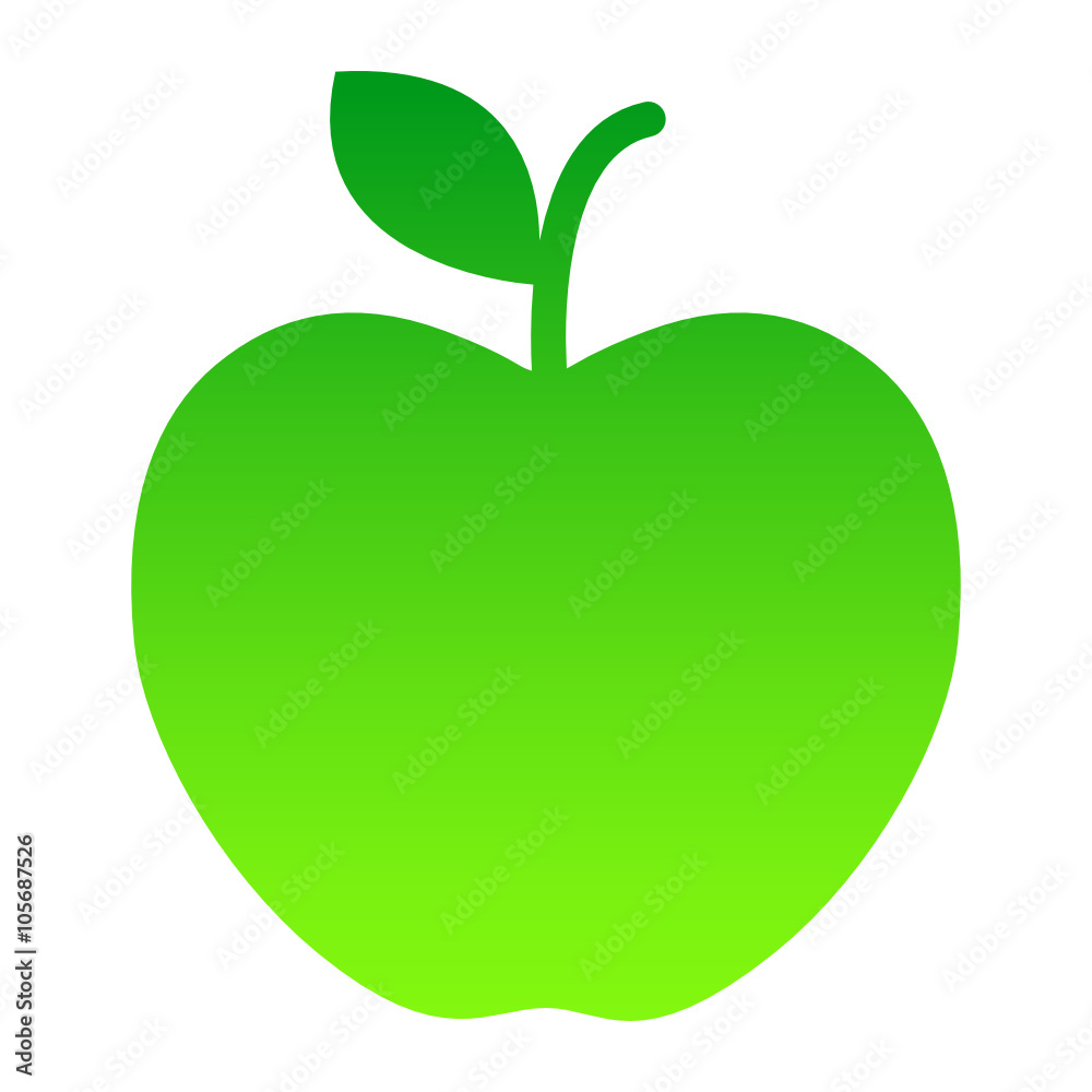 Apple Sillhouette Green Apple Sillhouette Green