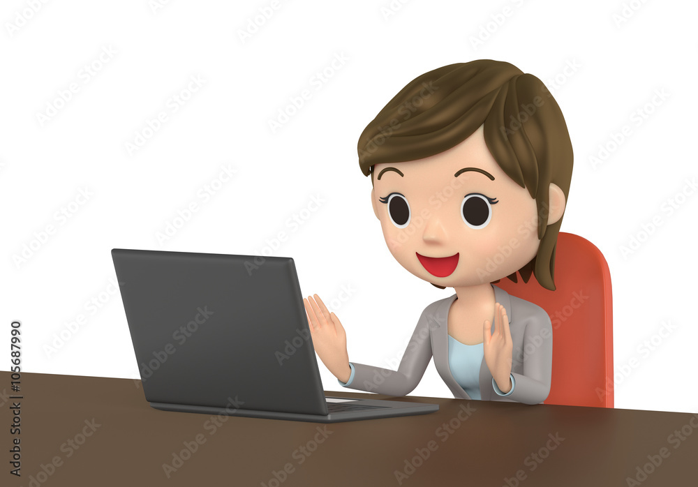 Portrait of small and pretty saleswoman Portrait of small and pretty saleswoman
