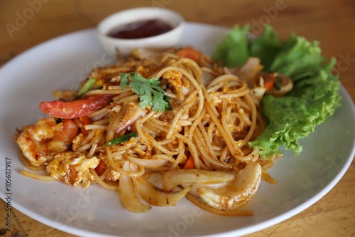 Thaifood, seafood spaghetti