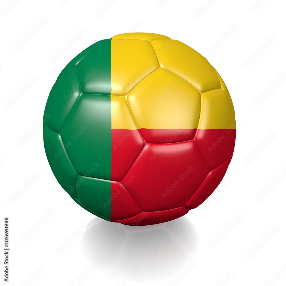 Football soccer ball with a national flag texture