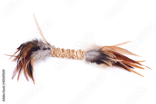 Colorful cat toy separated on white background