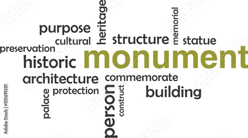 word cloud - monument