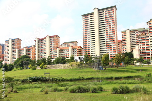 Canvas Print Public Housing in Bishan, Singapore