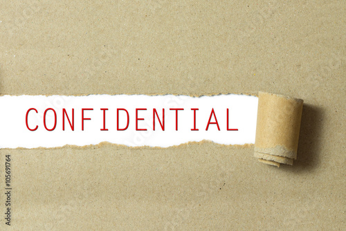Fotografie Red color confidential word