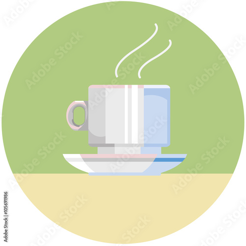 Taza de café caliente