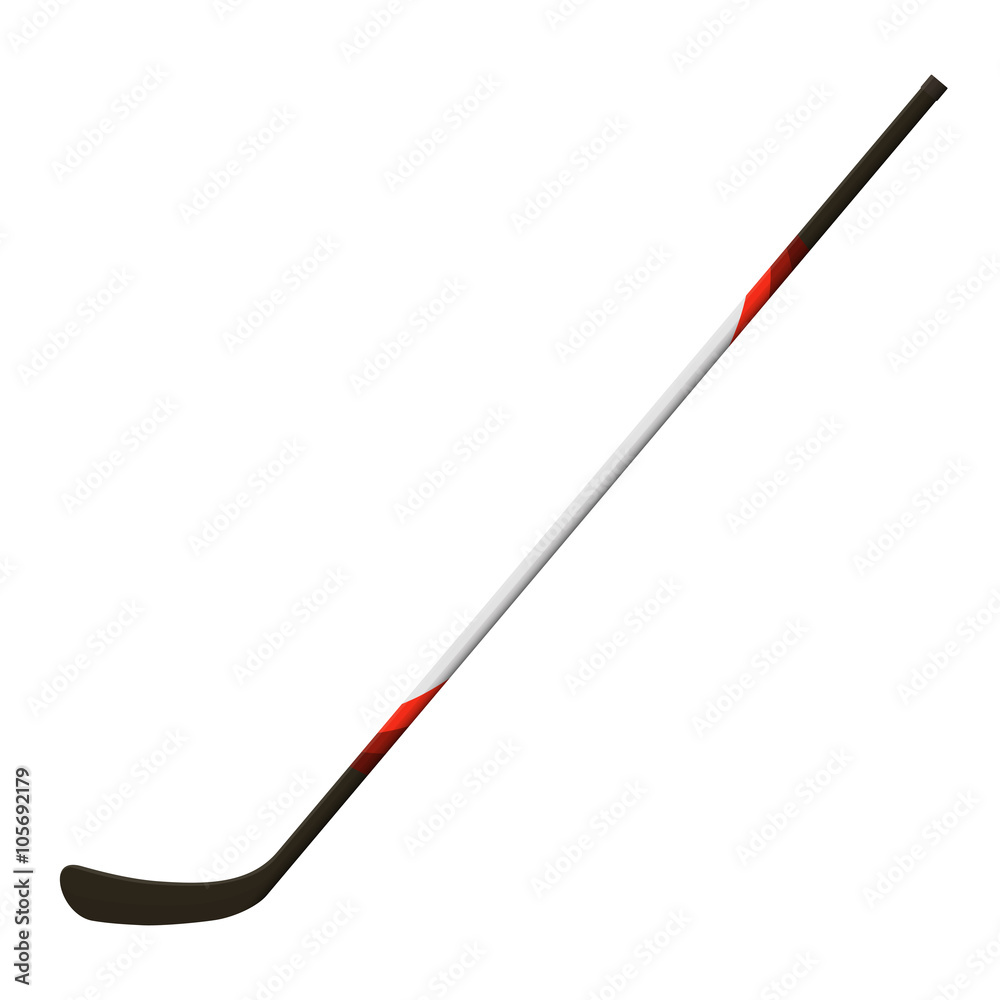 Fototapeta premium Vector illustration. Hockey stick isolated on a white background