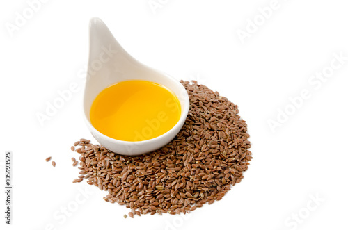 Leinöl und Leinsamen