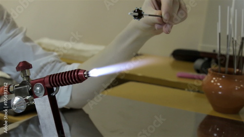 Glass bead in workshop, fourteenth video