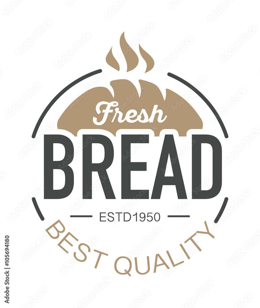 Bakery badge and bread logo icon modern style vector. Bakery badge and bread logo icon modern style vector.