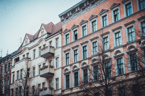 Street view up towards apartments in Germany © Robert Herhold