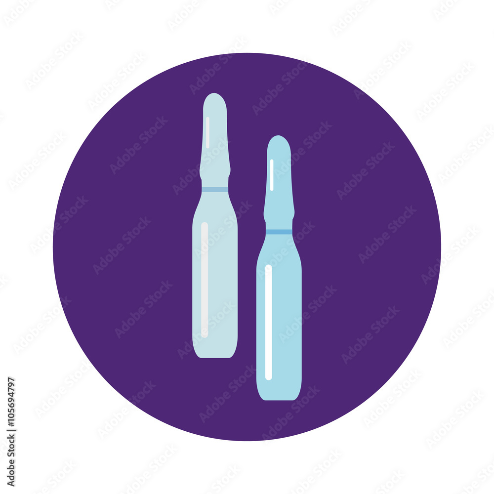 Pharmaceutical pipette flat icon medical liquid equipment cartoon