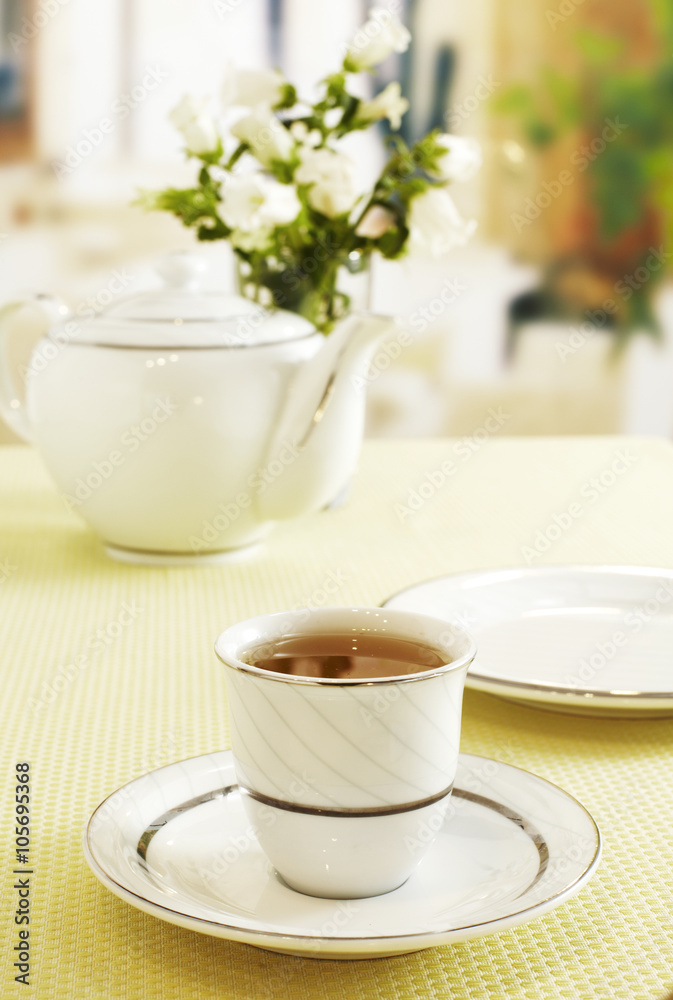 Ceramic tableware on the table Ceramic tableware on the table