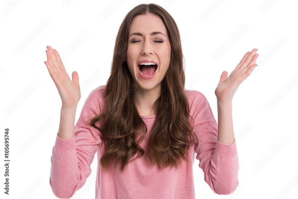 Excited young woman Excited young woman