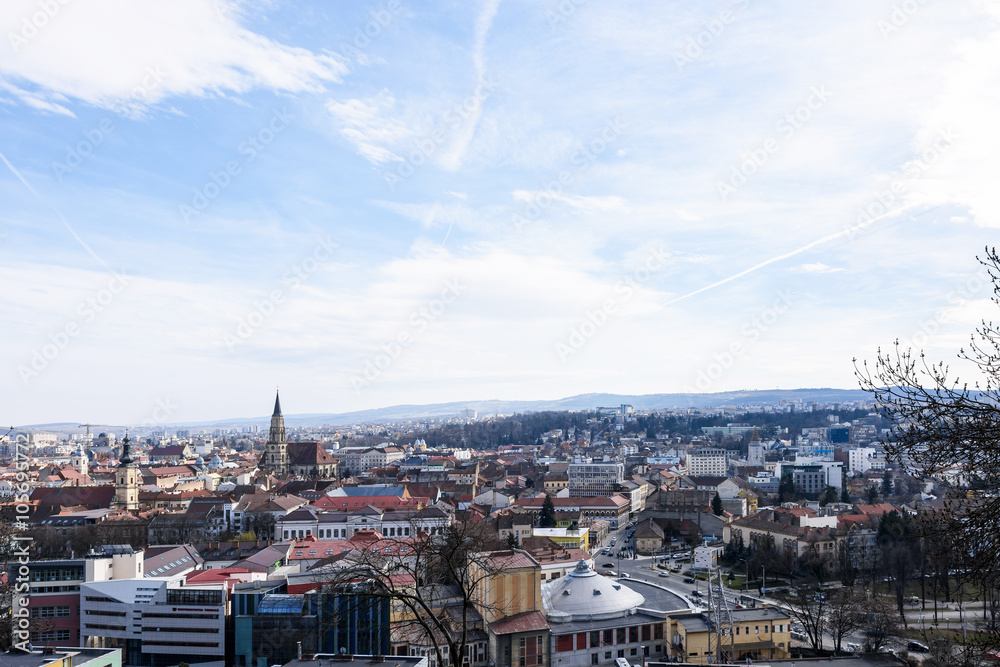 Aeral view of the Cluj Napoca city