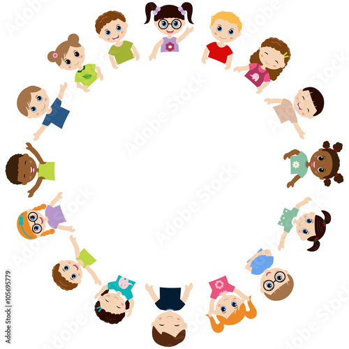 Blank poster with kids