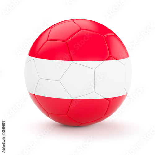 Soccer football ball with Austria flag