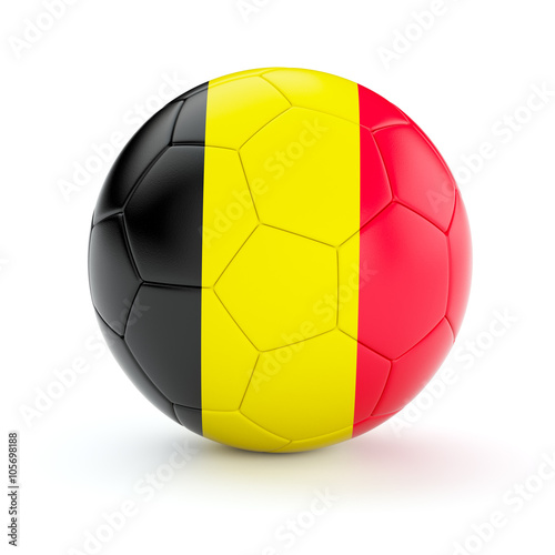 Soccer football ball with Belgium flag