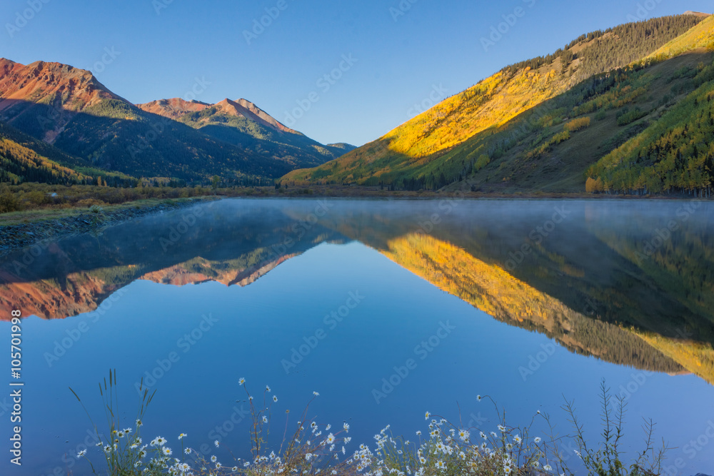 Fall Reflection in Colorado Mountains