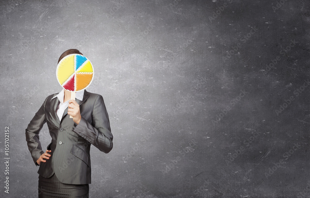 Woman applying card to face