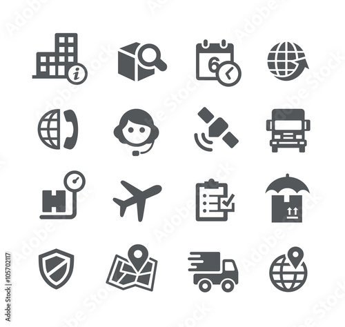 Shipping and Tracking Icons -- Utility Series