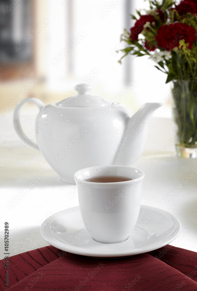 Ceramic tableware on the table Ceramic tableware on the table