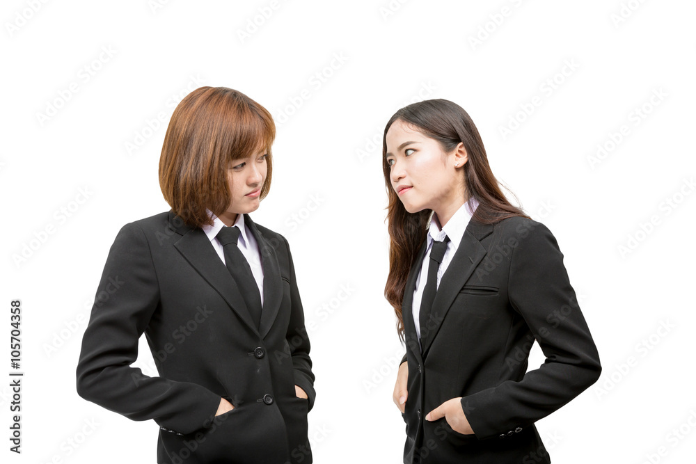 Young asian business woman, isolated on white Young asian business woman, isolated on white