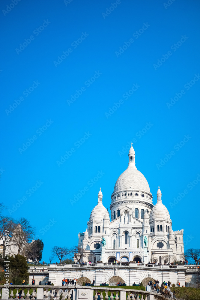 The Sacre-Coeur church in Montmartre,paris