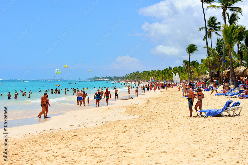 Punta Cana beach. - obrazy, fototapety, plakaty 