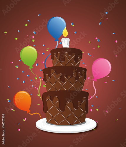 Geburtstagskarte mit Torte