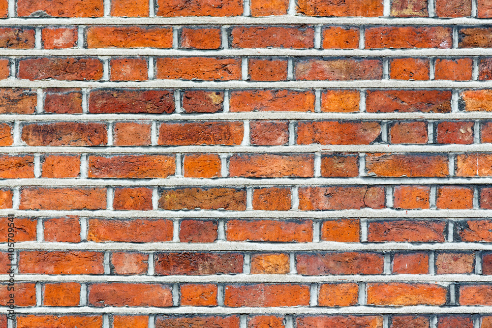 Obraz premium Brick wall. Red texture. Can be used as background