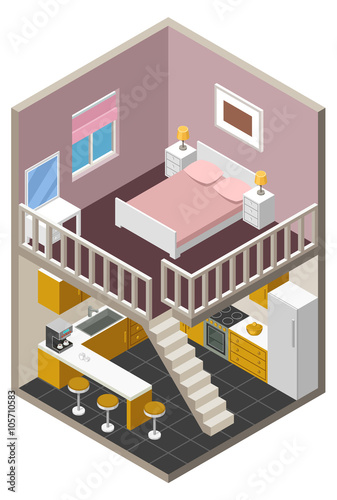 Vector isometric house