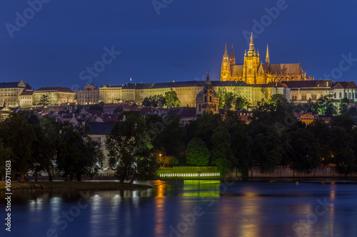 Castle  by night in Prague, Czech Republic © Michael Egenburg