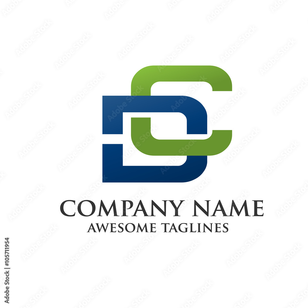 letter D and C logo vector Stock Vector Adobe Stock