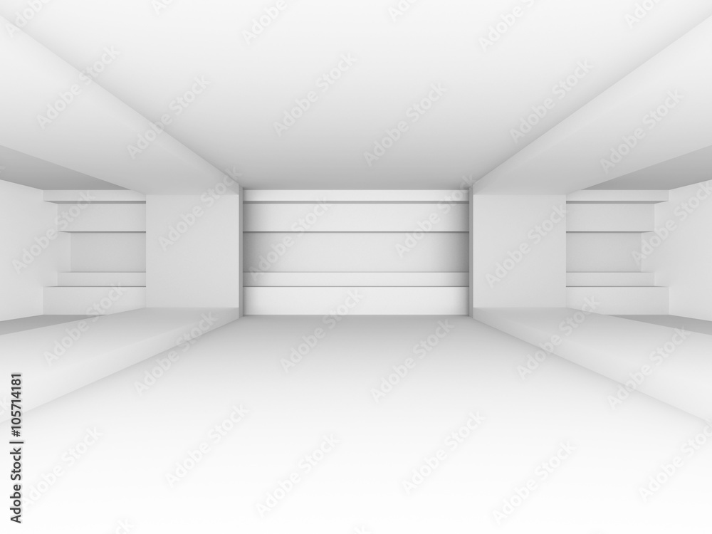 Fototapeta premium Empty White Room Architecture Background
