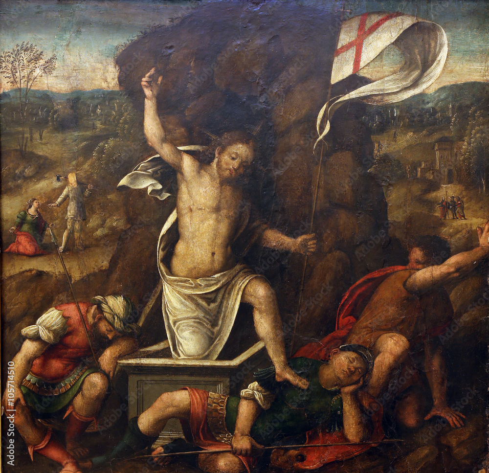 Fototapeta premium Master of the Twelve Apostles: Resurrection , Old Masters Collection, Croatian Academy of Sciences in Zagreb, Croatia