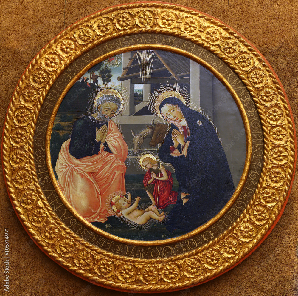 Pseudo Pier Francesco Fiorentino: The Birth of Jesus, Old Masters Collection, Croatian Academy of Sciences in Zagreb, Croatia