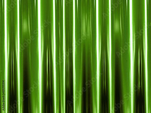 A glossy shiny pleated silk texture curtain background in green