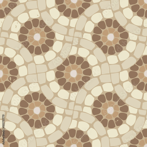 vector tile mosaic floor, stone background pattern