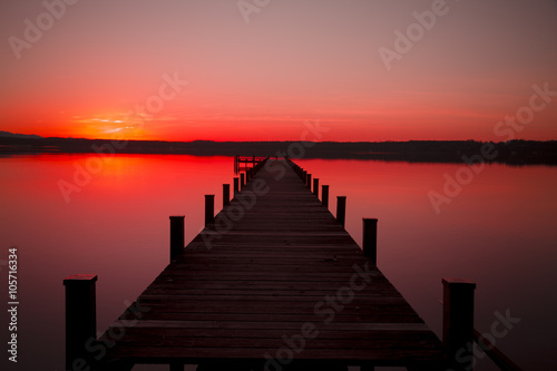 Sonnenuntergang am starnberger See
