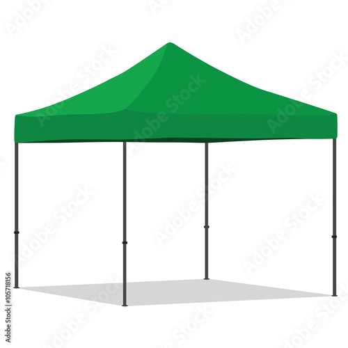 Green folding tent